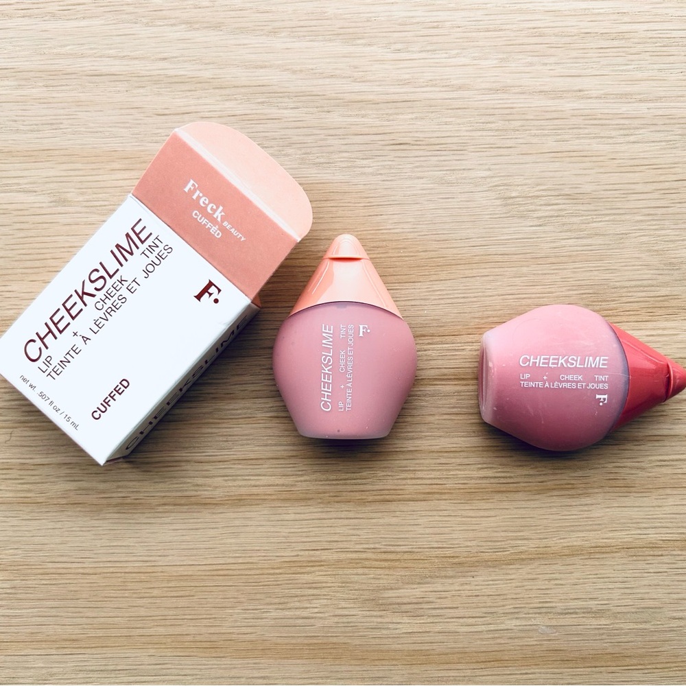 Lot of 2 Freck Beauty Cheekslime in Soft Pinks Discontinued Rare Blush